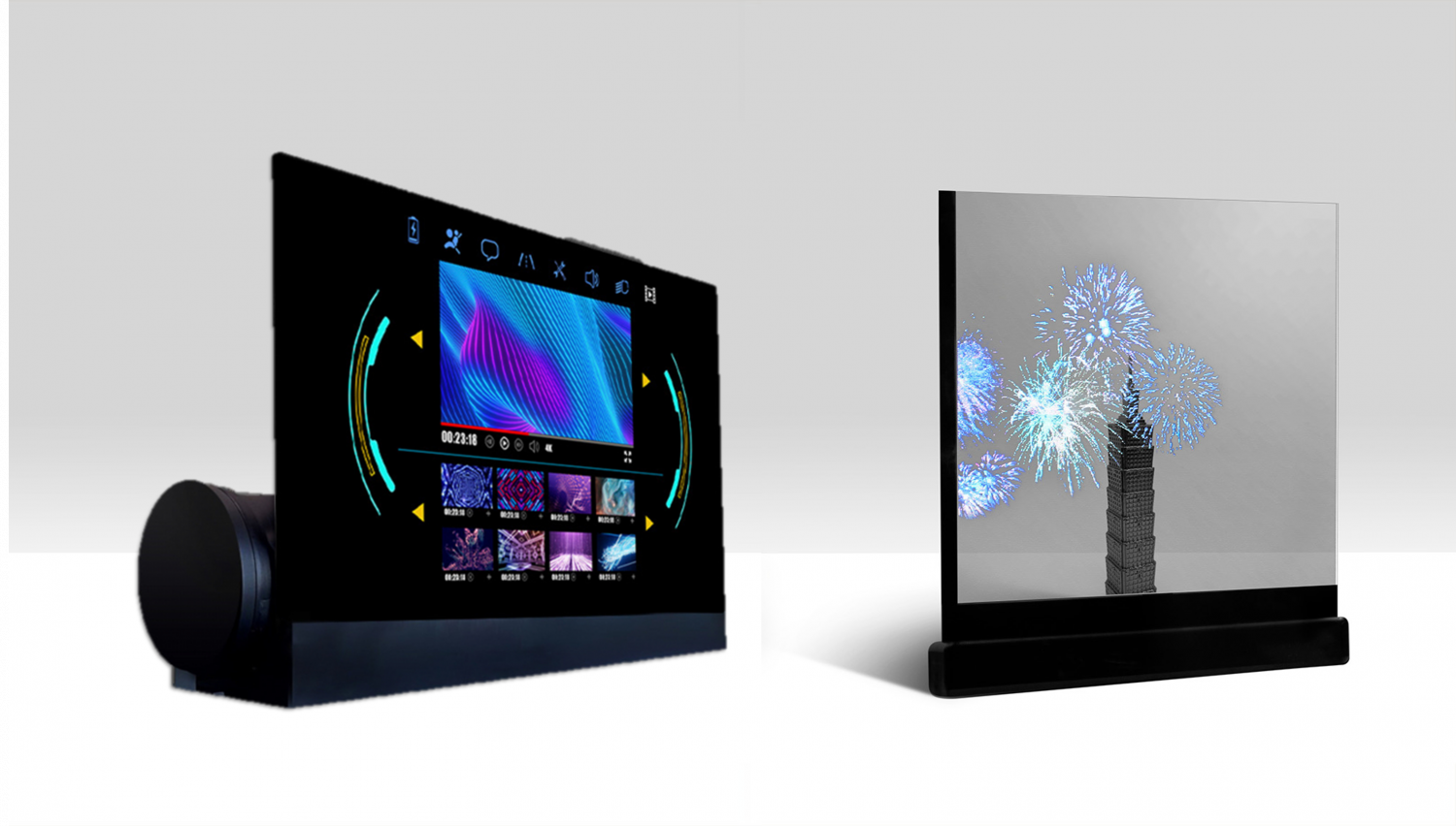 可捲式、折疊性、高透明